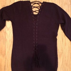 Tie back sweater